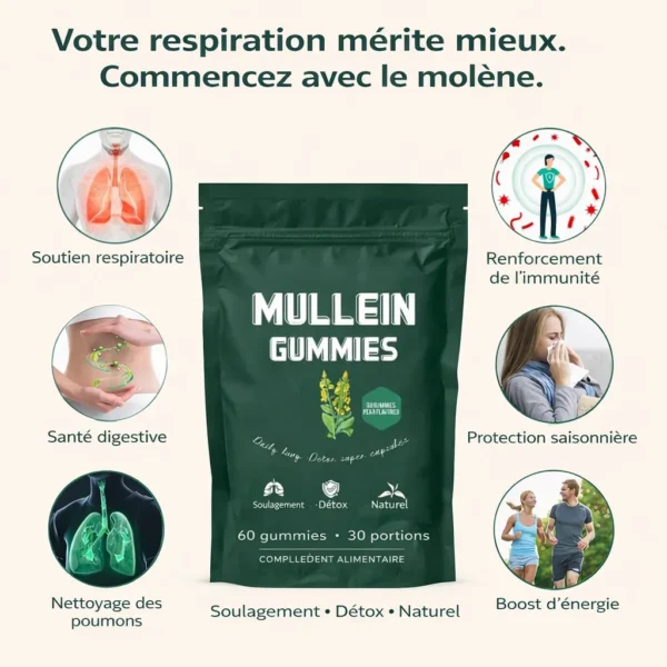 Mullein Gummies -complément alimentaire à base de plantes